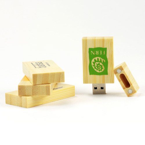 Personalised Bamboo USB Flash Disk Driver , 32 Gig Flash Drive