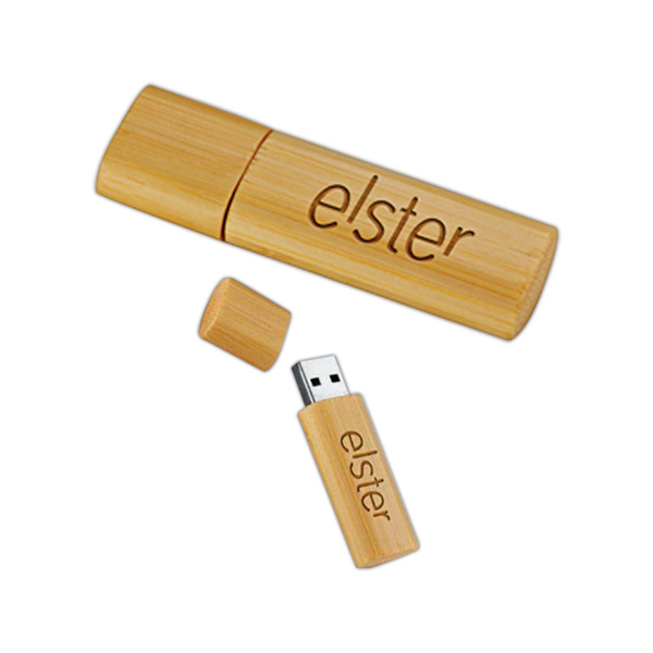 Secure Bamboo USB Flash Drive 32GB Large Capacity USB 2.0 With LED Light