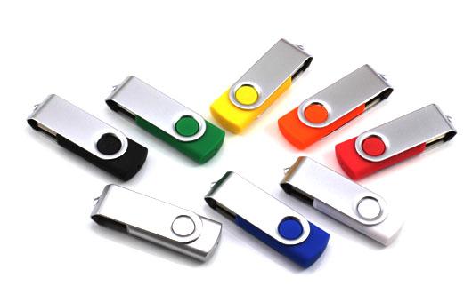 Personalised 16GB Plastic USB Flash Drive , Swivel USB Pendrive