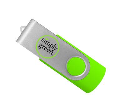 Personalised 16GB Plastic USB Flash Drive , Swivel USB Pendrive