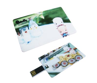 Custom Logo USB 2.0 Credit Card USB Drive Hello Kitty With Full Color