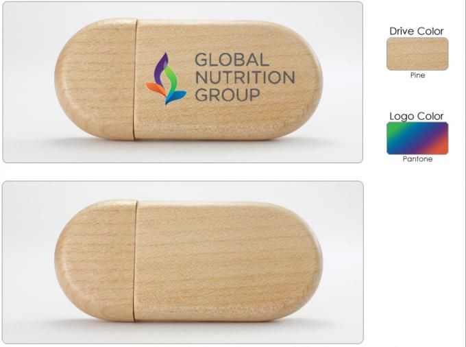 Computer Password Protect USB Flash Drive Wood Promotional Gift