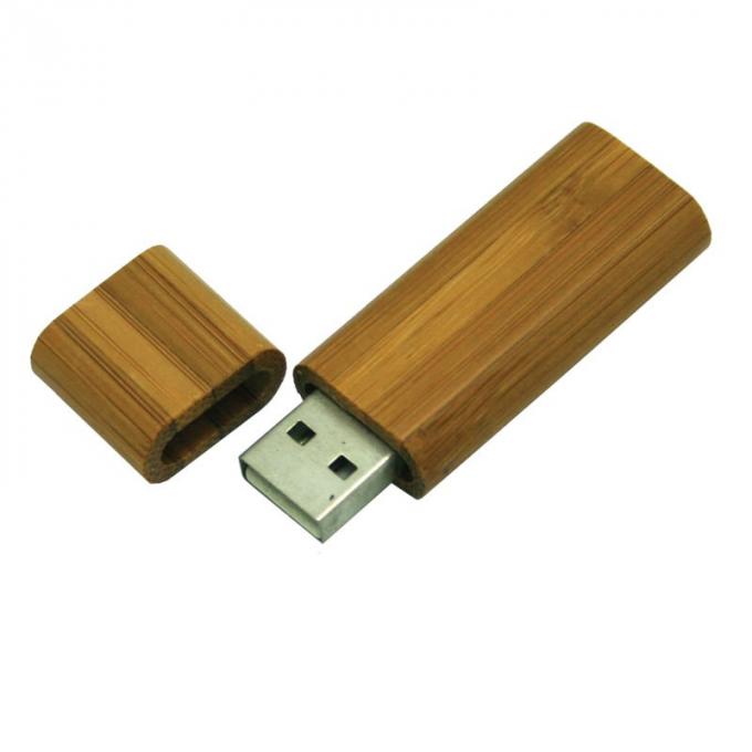 Red Wood High Speed 8GB USB 2.0 Flash Drives Large Capacity Logo Printed