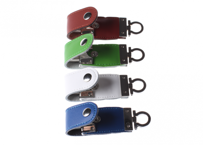 Leather Keychain 32GB USB 3.0 Flash Drive , USB Flash Disk Driver