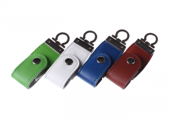 Leather Keychain 32GB USB 3.0 Flash Drive , USB Flash Disk Driver