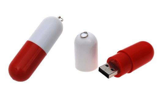 Cool Red Pill USB Thumb Drives / Waterproof USB Flash Pen Drive
