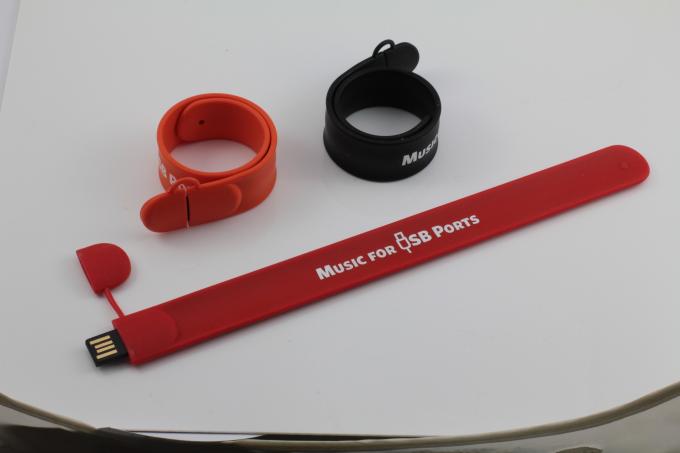 Custom Silicone Wristband Bracelet USB Flash Drive with Promotion Logo