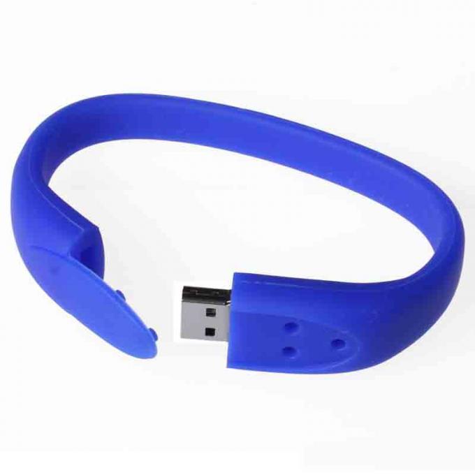 Micro Silicone 8 Gigabyte Flash Drive Wristband , USB Key Bracelet