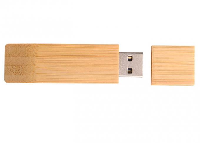 Red Wood High Speed 8GB USB 2.0 Flash Drives Large Capacity Logo Printed