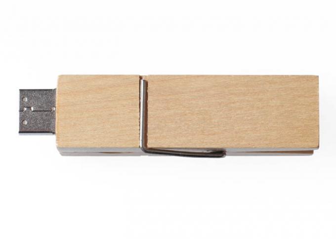 Storage 32G Bamboo USB Flash Drive Memory Stick Clothespin Shaped