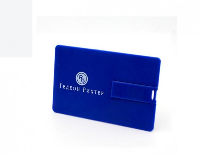 2gb 4gb 8gb 16gb Blue Credit Card USB Drive / Flash Stick For Electronic Gifts