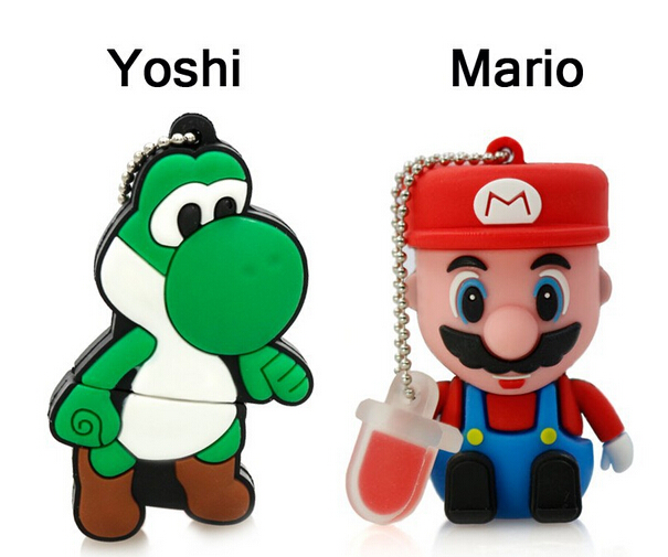 Mario USB Flash Drive cartoon cool yoshi 4G Mario Dinosaur shaped 64G memory stick