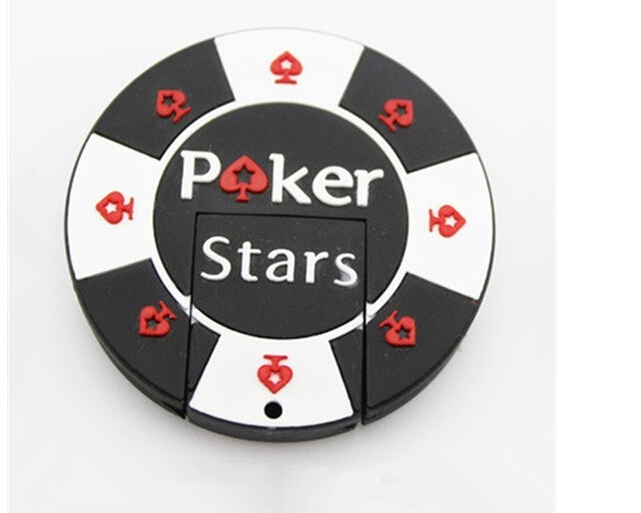 Black poker star USB flash drive 4GB USB Flash 2.0 Memory Creative Pendrives