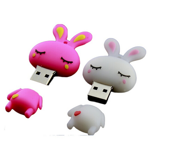 Cartoon Silicone Rabbit Plastic USB Flash Drive USB Stick SGS