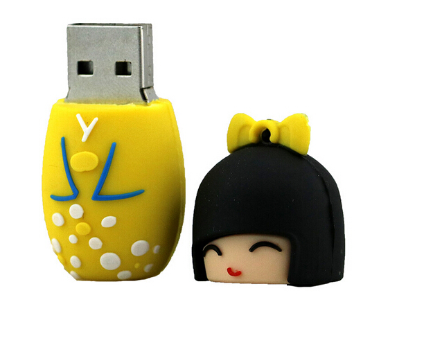 Usb Flash Drive Memory Stick Cartoon Japanese doll Model 64gb USB 2.0 Disk