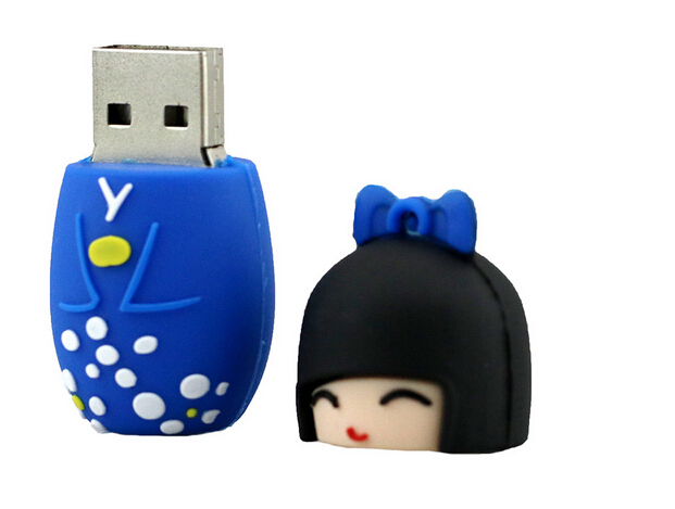 Usb Flash Drive Memory Stick Cartoon Japanese doll Model 64gb USB 2.0 Disk