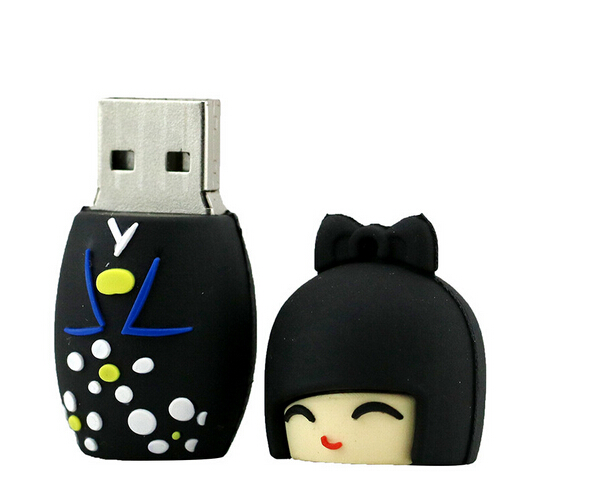 Usb Flash Drive Memory Stick Cartoon Japanese doll Model 64gb USB 2.0 Disk