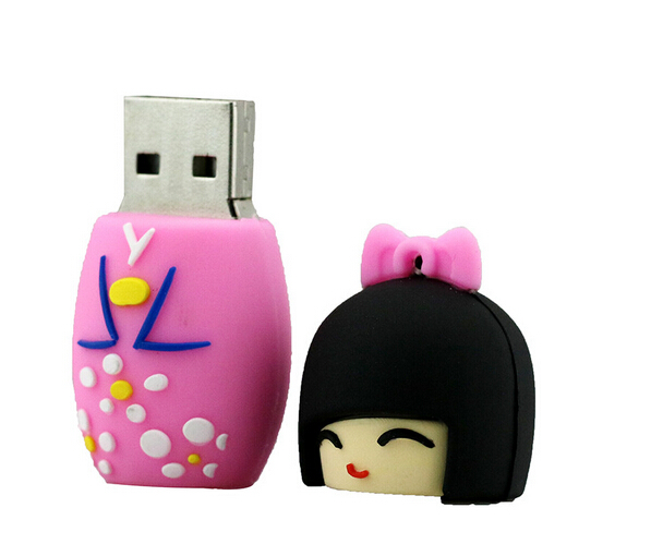 Usb Flash Drive Memory Stick Cartoon Japanese doll Model 64gb USB 2.0 Disk