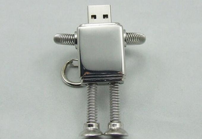 2.0 Robot Metal Usb Flash Drive , 128GB 512GB 4GB 64GB Creativo Usb Pendrive