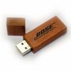 Custom Printed Red Wood USB Flash Drive Keychain With Password Protect