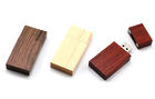 Micro Storage Wood USB Flash Drive With Logo Printed , Retractable