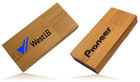 Micro Storage Wood USB Flash Drive With Logo Printed , Retractable