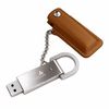 Pocket Customised Leather USB Flash Drive Engraving Brand Logo