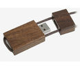 Lanyard Bamboo USB Flash Drive 256GB With Logo Printed , USB 3.0