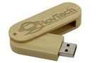 32GB Cool Swivel Bamboo USB Flash Drive Key , Twist USB Sticks