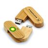 32GB Cool Swivel Bamboo USB Flash Drive Key , Twist USB Sticks