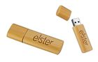 Secure Bamboo USB Flash Drive 32GB Large Capacity USB 2.0 With LED Light