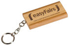 Keychain Swivel Bamboo Pen Drive Portable Black Laser Logo Engraving