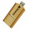 Keychain Swivel Bamboo Pen Drive Portable Black Laser Logo Engraving