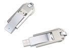 Metal Swivel USB Thumb Drives Custom Laser Logo with Data Preload