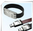 Hand Catenary Shaped Metal Leather USB Flash Drives pendrive genuine 4gb / 8gb / 16gb