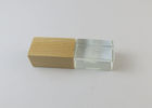 Customizable Wood And Crystal Usb Flash Drive / 128 Gig Crystal Thumb Drive