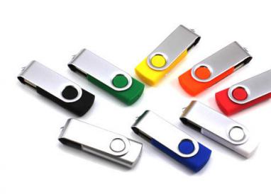 Personalised 16GB Plastic USB Flash Drive , Swivel USB Pendrive