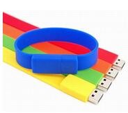 High Capacity Wristband USB Flash Drive / Pen Drive Stick Blue