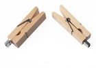 Storage 32G Bamboo USB Flash Drive Memory Stick Clothespin Shaped